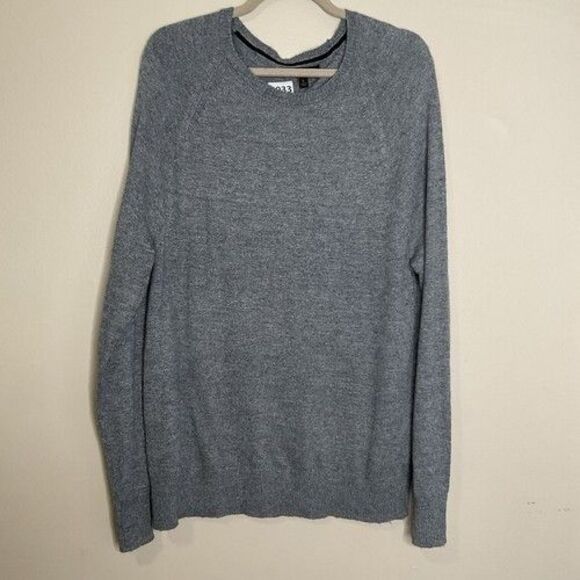Banana Republic Grey Wool Blend Long Sleeve CrewNeck Sweater Men Size L Pullover - Picture 7 of 9